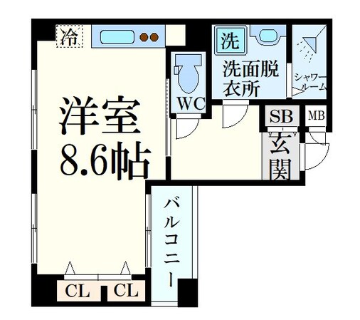 白島駅 徒歩4分 5階の物件間取画像